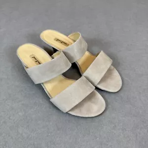 Paul Green Sandals Women's Heels Two Strap Slip On Slide Shimmer Beige US 8 - Picture 1 of 8