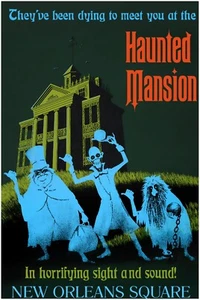 Póster de atracción de Disney - Mansión embrujada - Póster vintage de Disneyland - Imagen 1 de 7