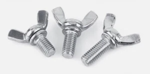 M6 12 mm Pack of 9 Butterfly Wing Screws Zinc Thumb Screws Wing Bolts - Picture 1 of 3