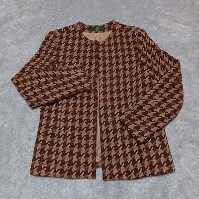 Cárdigan suéter vintage ORVIS para mujer 16 mezcla de lana espiga hecho en EE. UU. Foto 1 de 4