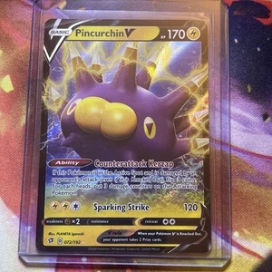 PINCURCHIN V 072/192 REBEL CLASH POKEMON (ULTRA RARE, NM) - Picture 1 of 2