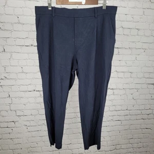 Pantalones cortos Vince azul oscuro plisados cintura elástica talla XL (35x25) - Imagen 1 de 14