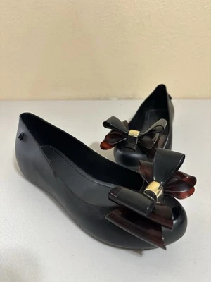 Melissa Jelly Talla 7 Negro Ultragirl Dulce XII Tortuga Lazo Pisos Para Mujer’s Foto 1 de 4
