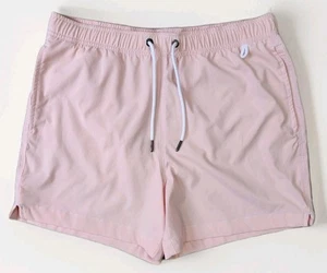 Abercrombie & Fitch Shorts Men's M Pink Swim Trunks Stretch Pull On Beach Travel - Picture 1 of 12
