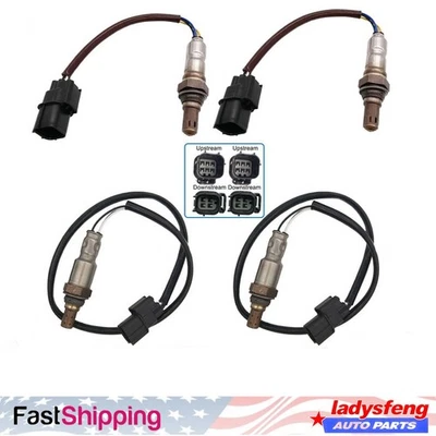 Set of 4 Oxygen O2 Sensors for Acura MDX 3.7L ZDX 3.7L 2010 2011 2012 2013 - Image 1 of 4
