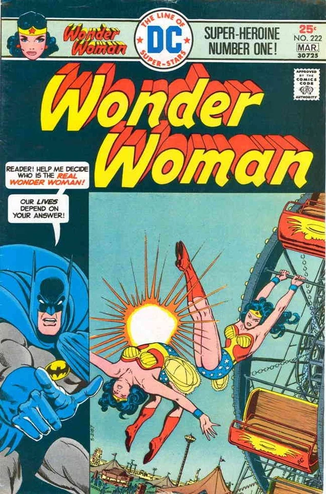 Wonder Woman (1st Series) #222 FN; DC | March 1976 Batman - w/Bag+Board - Image 1 of 1