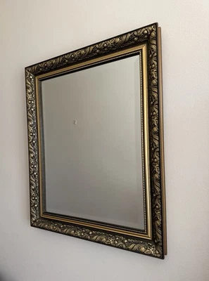 Gilt Frame Mirror Vintage Style Wall Mirror Bevelled Nouveau Retro Art Deco - image 1 of 4