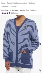 Her Universe Star Wars Ahsoka Tano Cardigan Sz 2X Women’s Disney - Picture 1 of 8