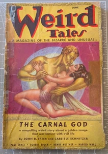 Weird Tales June 1937 Low Grade Glue Margaret Brundage Cover Carnal God - Picture 1 of 5