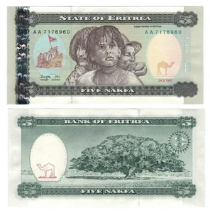 Eritrea 5 Nakfa (1997) - Three Native People/p-2, B102a "AA" UNC - Picture 1 of 3