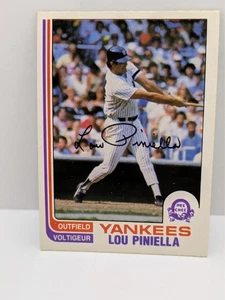 1982 O-Pee-Chee -Lou Piniella - Yankees - Outfield - Baseball - #236 - - Picture 1 of 6