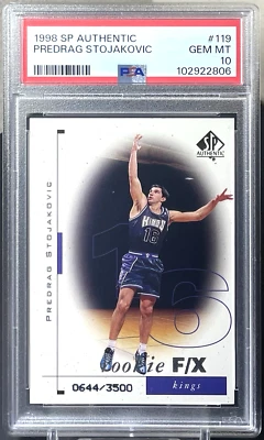 ( PSA 10 ) Peja Stojakovic 1998-99 SP Authentic RC #119 /3500 Kings Rookie Card - Image 1 of 2