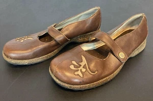 Teva Ventura Brown Leather Mary Jane Cork Comfort Shoes Womens 7.5 / 38.5 (9h8) - Picture 1 of 10