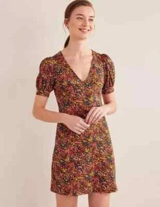 Boden V-Neck Mini Dress Gardenia Petal Holiday Lightweight NEW UK 10 P - Picture 1 of 3