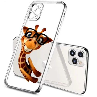 Custodia cover per iPhone 13 12 11 X XS 8 in Tpu morbido placcato Argento COD. D - Immagine 1 di 3