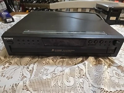 SONY CDP-CE375 5-Disc CD Changer Carousel Compact Disc Player Works  - Image 1 of 4