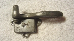 Antique Cabinet Metal Door Latch W/ Rusted Keyhole - Picture 1 of 3
