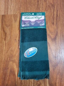 Charles Craft Cross Stitch Towel 14 Count Aida - 100% Cotton Color Hunter Green - Picture 1 of 2