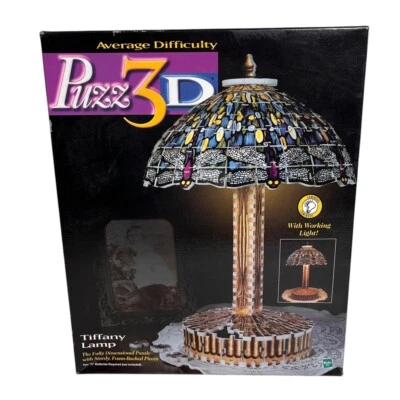Vintage Puzz 3D Tiffany Lamp 3D Jigsaw Puzzle w/ Working Light New Open Box - Image 1 of 3