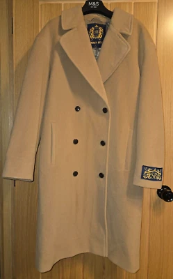 Abrigo Aritzia Sunday Best Para Mujer Doble Pecho Lana Cachemira Camel EE. UU. 10 UK 14 Foto 1 de 4