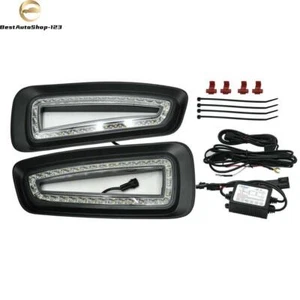 White LED Daytime Running Light Raptor SVT Front Bumper DRL For 10-14 Ford F150 - Picture 1 of 5