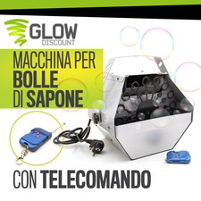 MACCHINA BOLLE DI SAPONE TELECOMANDO discoteca feste sparabolle party dj 34020