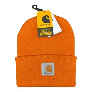 Carhartt Acrylic Watch Beanie Knit Hat A18 Q65 MARMALADE Orange Rare HTF NWT - Picture 1 of 3