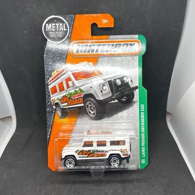 Matchbox Land Rover Defender 110 (2016 MBX Explorers) White Orange - Image 1 of 4