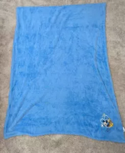Disney Blanket 43x56 Fleece Mickey Mouse Blue Super Soft - Picture 1 of 3