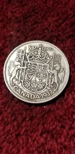 Canadá Raro 1937 Plata 50 Centavos Idg2. - Imagen 1 de 2