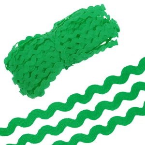 29.5 Yard Green Rick Rack Trim 5mm Wave Bending Fringe Trim Lace Ribbon - Picture 1 of 6