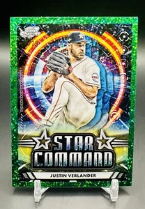 Justin Verlander /75 Green Space Dust Star Command 2024 Topps Cosmic Chrome Hou - Picture 1 of 2