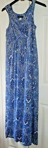 Vestido largo para dama azul cachemira talla pequeña mediana nuevo con etiquetas - Imagen 1 de 2