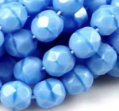 25 Polish Checo Facetado Redondo - Opaco Azul Cielo Coral 6 mm Foto 1 de 3