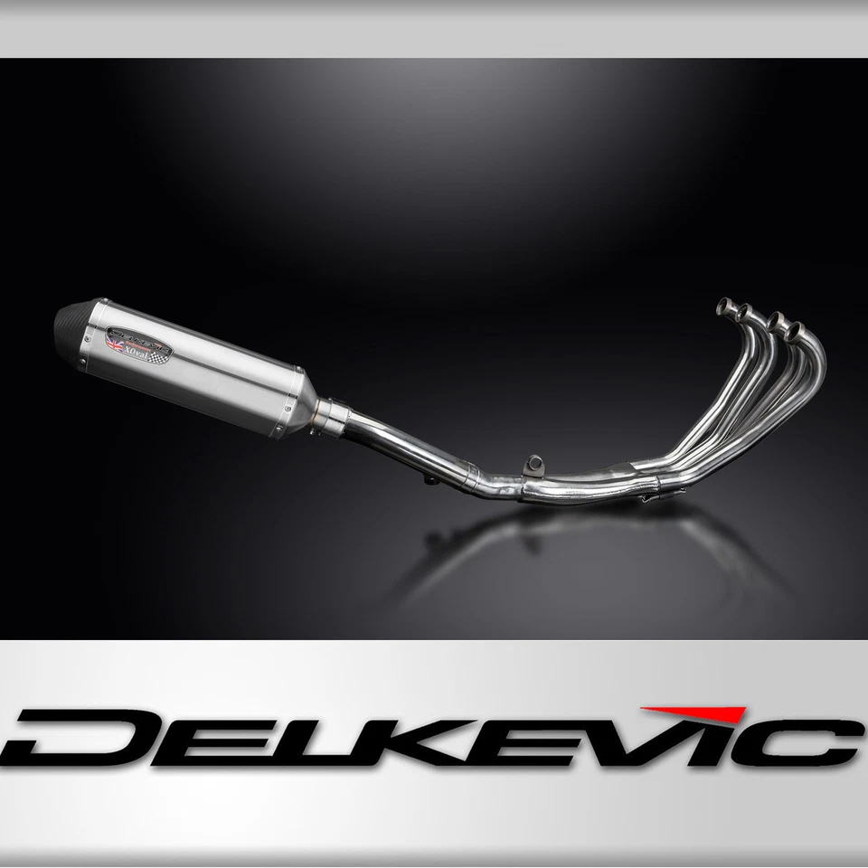 Honda CBR600F Hurricane 1987-90 Full Exhaust 4-1 13.5" X-Oval Stainless Muffler - Image 1 of 4