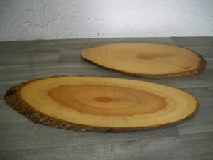 2 Servierbretter Eiche  UNIKAT Lebensmittelecht lackiert C - Bild 1 von 5