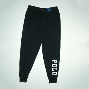 Polo Ralph Lauren Sleepwear Logo Jogger Pant 1XT Tall Black White Logotype NWT - Picture 1 of 8