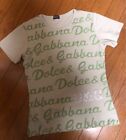 DOLCE & GABBANA D&G Logo Short Sleeve T-shirt Tops Women Size L From Japan USED