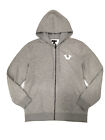 True Religion Buddha Gray Zip Up Sweatshirt Hoodie Size XL  New