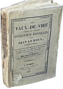 Julien Travers LES VAUX DE VIRE D'OLIVIER BASSELIN ET JEAN LE HOUX POÈTES VIROIS - Picture 1 of 1