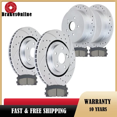 Pastillas de rotores de freno delanteros traseros aptas para Lexus RX350 RX450H 2010 2011 2012 2013-2015 Foto 1 de 4