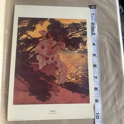 Pierrot by Maxfield Parrish vintage Litho on cardstock - Image 1 of 3