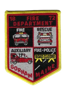 Gorham (Cumberland Co.) ME Maine Fire Rescue Auxiliary Police Dept Patch - NEU! - Bild 1 von 1