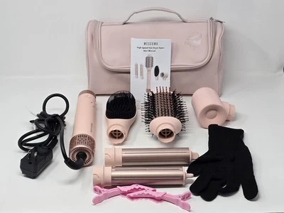 Mescomb F3 Pink 1400W 5 In 1 Interchangeable High Speed Hair Dryer Brush - Image 1 of 4
