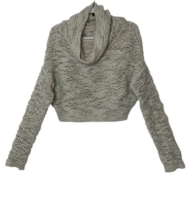 Сара Пачини водолазка свитер верхний один размер женщин укороченный итальянский дизайнер вязаный - Изображение 1 из 4