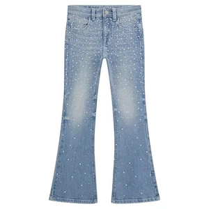 GUESS Big Girls Denim Flare with All-Over Heat Seal Pearls Pants Size 12 - Bild 1 von 8