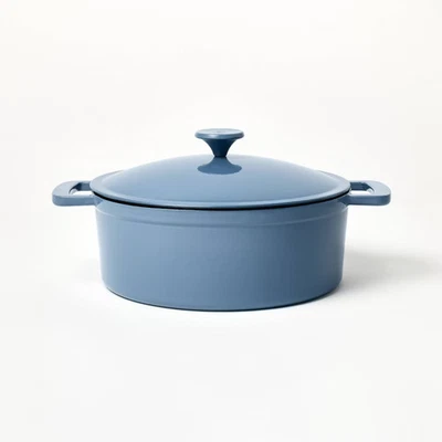 5.5qt Enamel Dutch Oven Blue - Figmint - Image 1 of 4