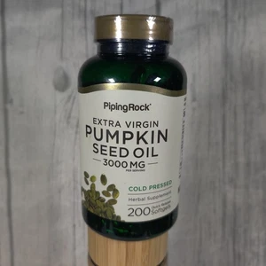 Pumpkin Seed Oil 3000mg 200 Softgel Caps Cold Pressed Supports Prostate Health - Picture 1 of 4
