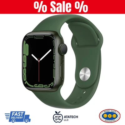 Apple Watch Series 7 (GPS) 41mm Aluminum Case Green + Band OpenBox (VeryGood) - Image 1 of 4