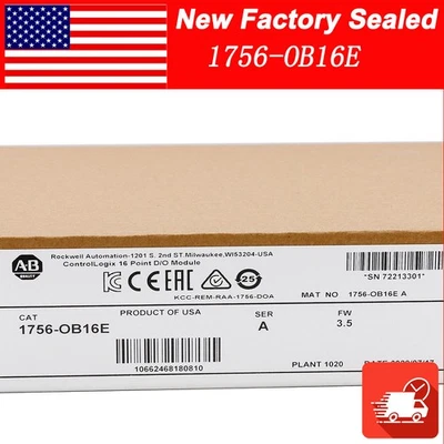 New Factory Sealed AB 1756-OB16E/ A ControlLogix 16 Point D/O Module 1756OB16E - Image 1 of 4